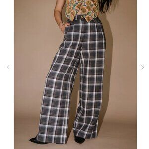 Dressed in LALA Honey Baby Sparkle Wide Leg Trousers in Grey